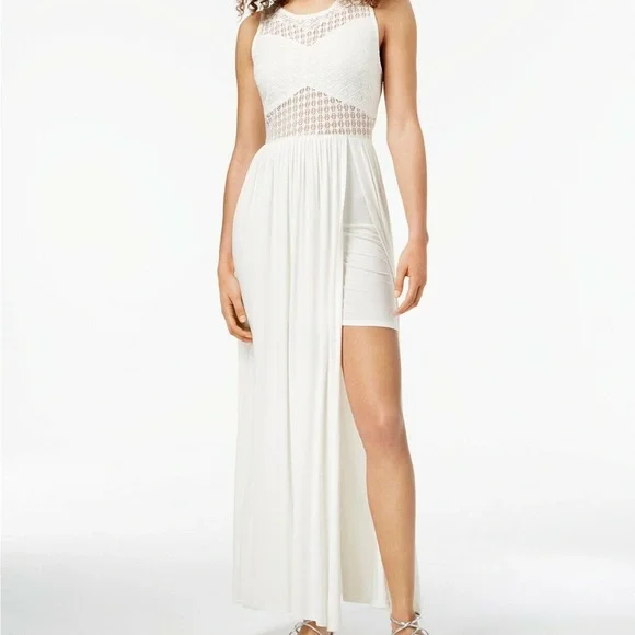 knee length dresses for ladies Katie J NYC Juniors Serenity Maxi Dress Serene Blue / Juniors/Women Xs main image 1